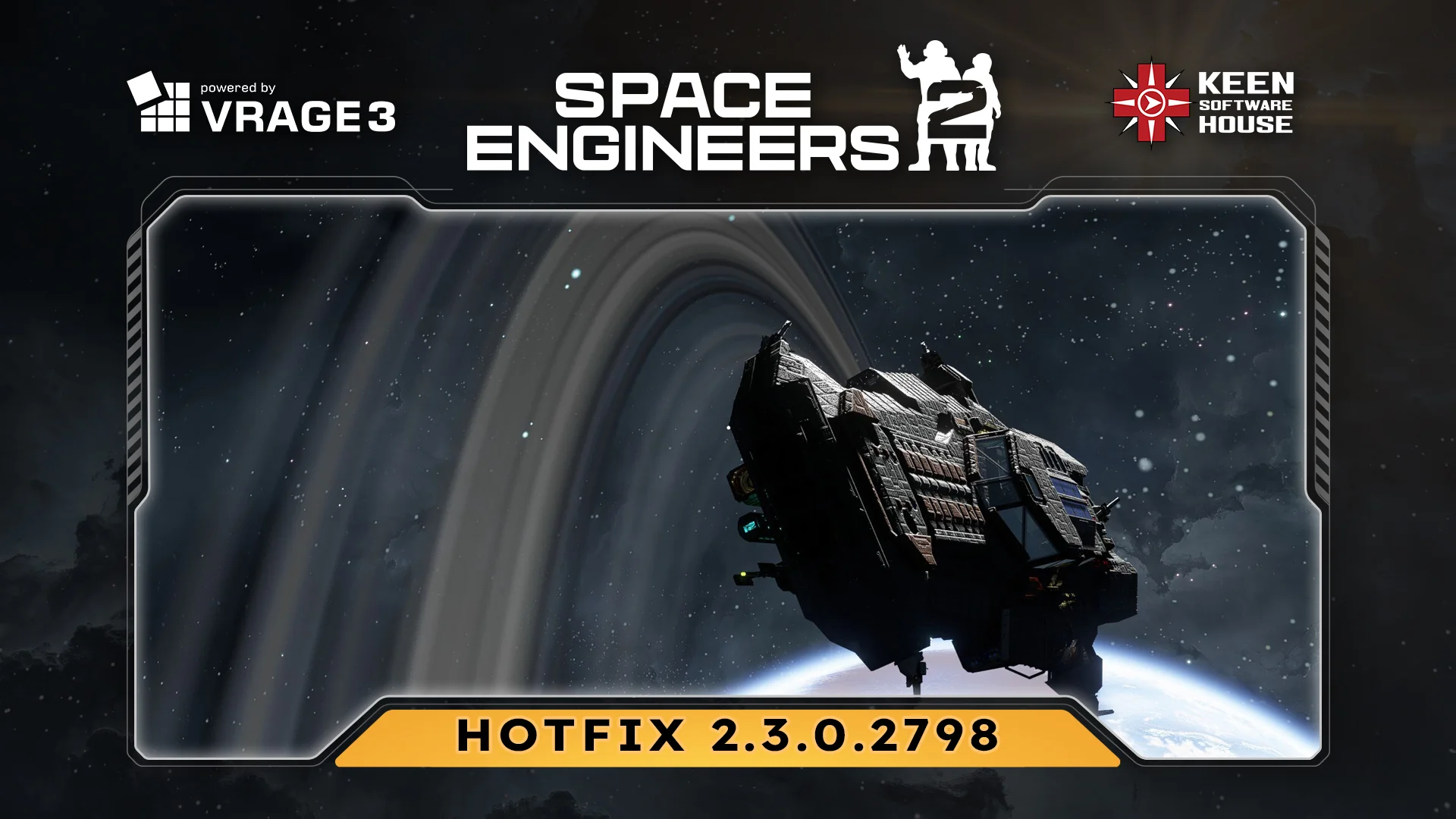 Space Engineers 2 Hotfix 2.3.0.2798 fixes falling through voxels and rocket spawns cover image.